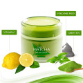 Máscara facial personalizada de lama de chá verde Matcha para remove cravos e reduz rugas